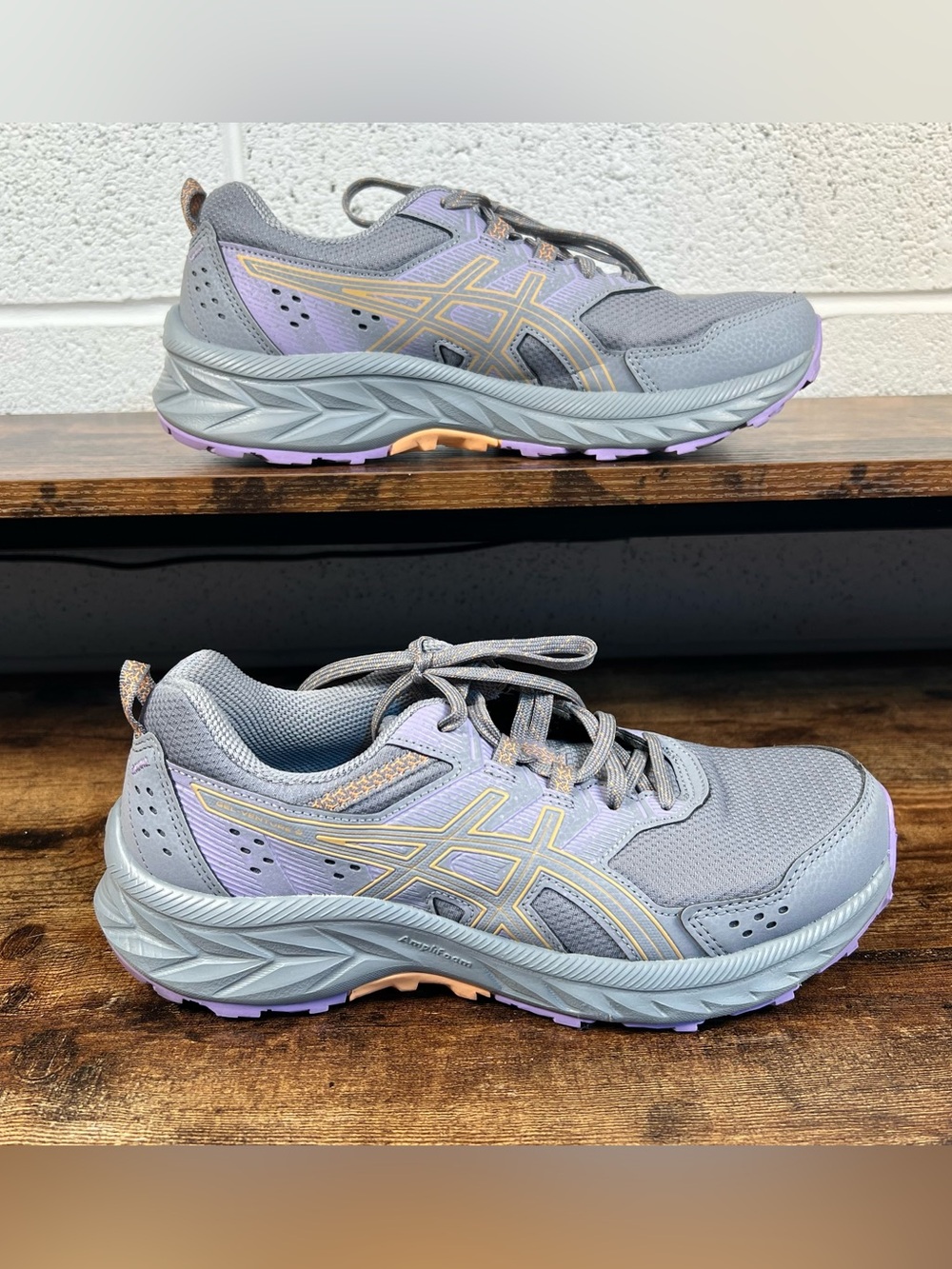 Asics Gel-Venture 9 Trail Running‎ Sneakers Gray Purple Workout Women's 8.5